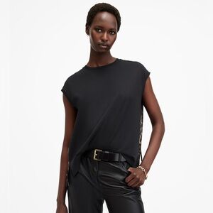 All Saints Black/Leopard Top